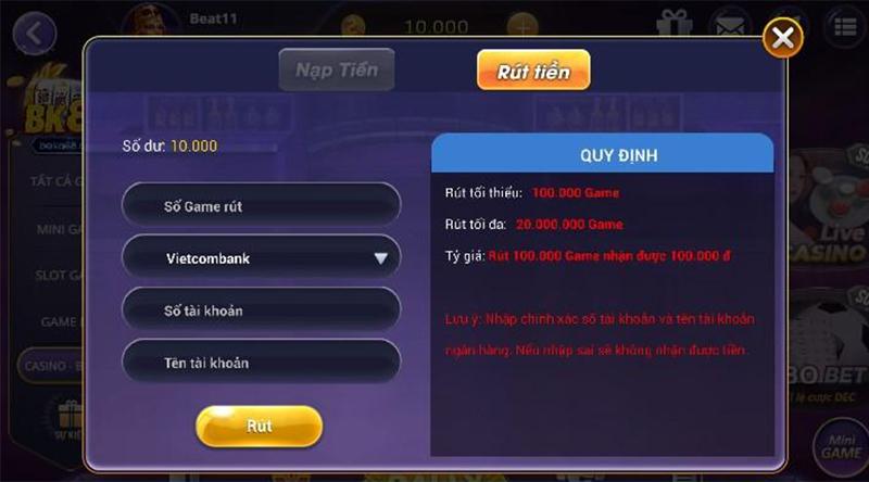 Rút tiền Baka88